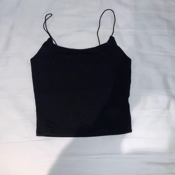 Thin strap crop top in black - Picture 1 of 1